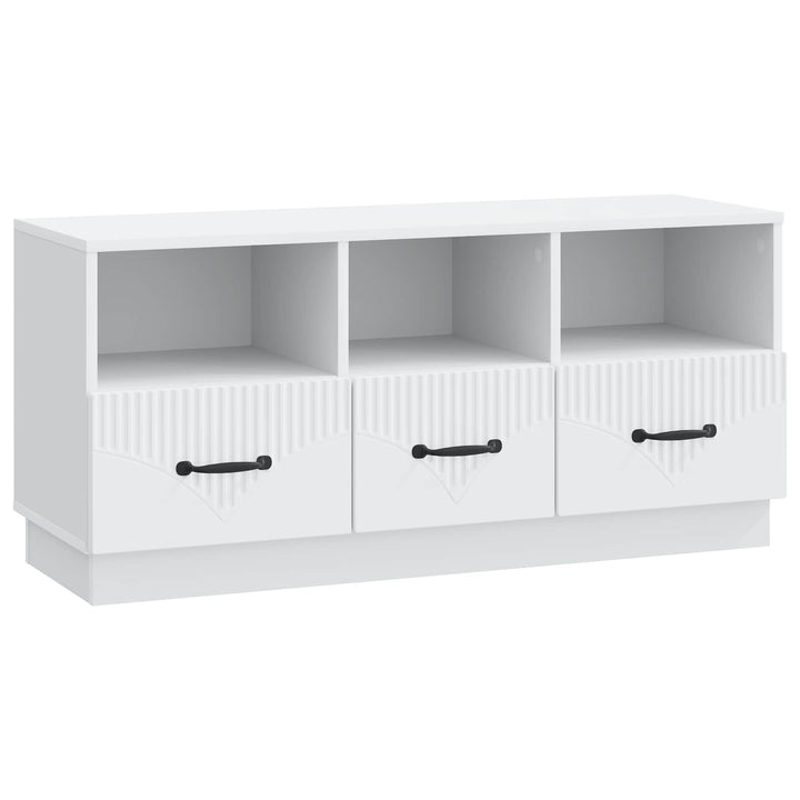 TV-skab med skuffe Hvid 102 x 34,5 x 47 cm Konstrueret træ