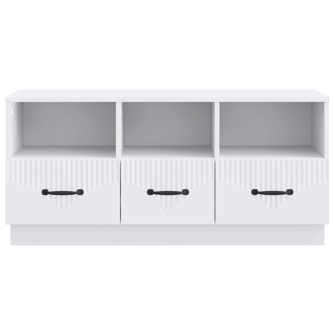TV-skab med skuffe Hvid 102 x 34,5 x 47 cm Konstrueret træ