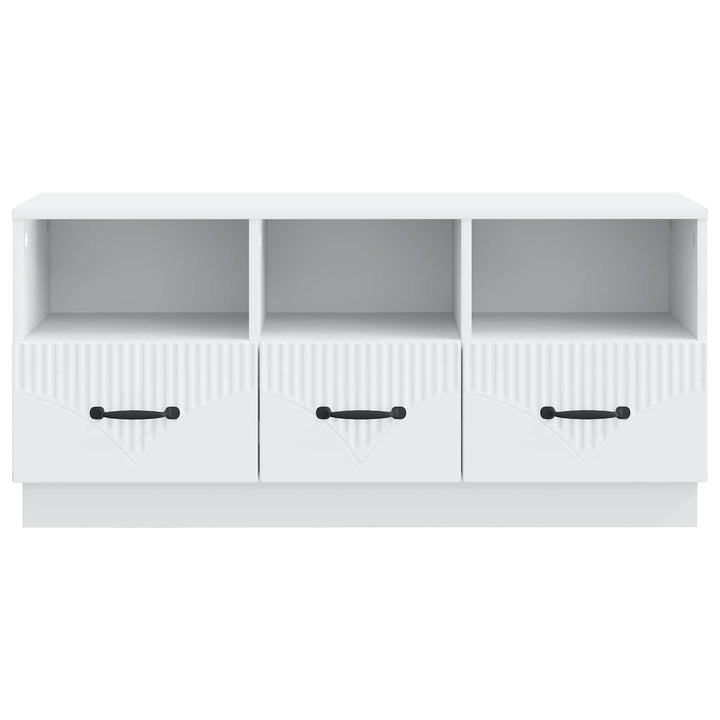 TV-skab med skuffe Hvid 102 x 34,5 x 47 cm Konstrueret træ