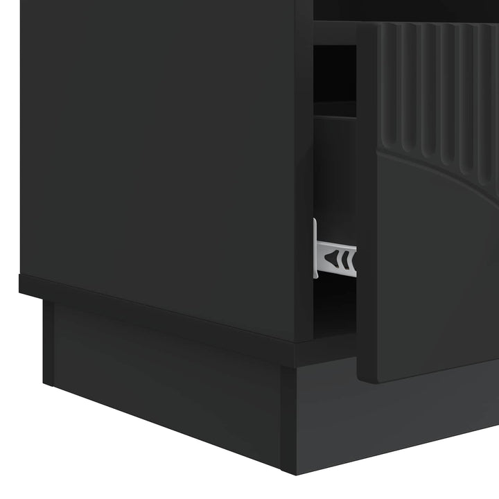 TV-skab med skuffe Sort 102 x 34,5 x 47 cm Konstrueret træ