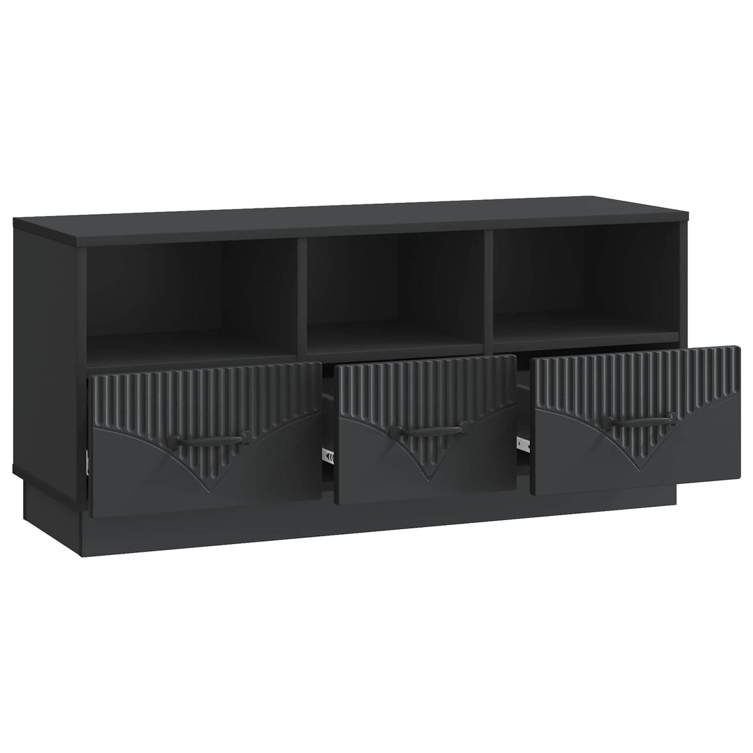 TV-skab med skuffe Sort 102 x 34,5 x 47 cm Konstrueret træ