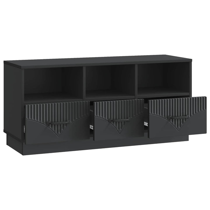 TV-skab med skuffe Sort 102 x 34,5 x 47 cm Konstrueret træ