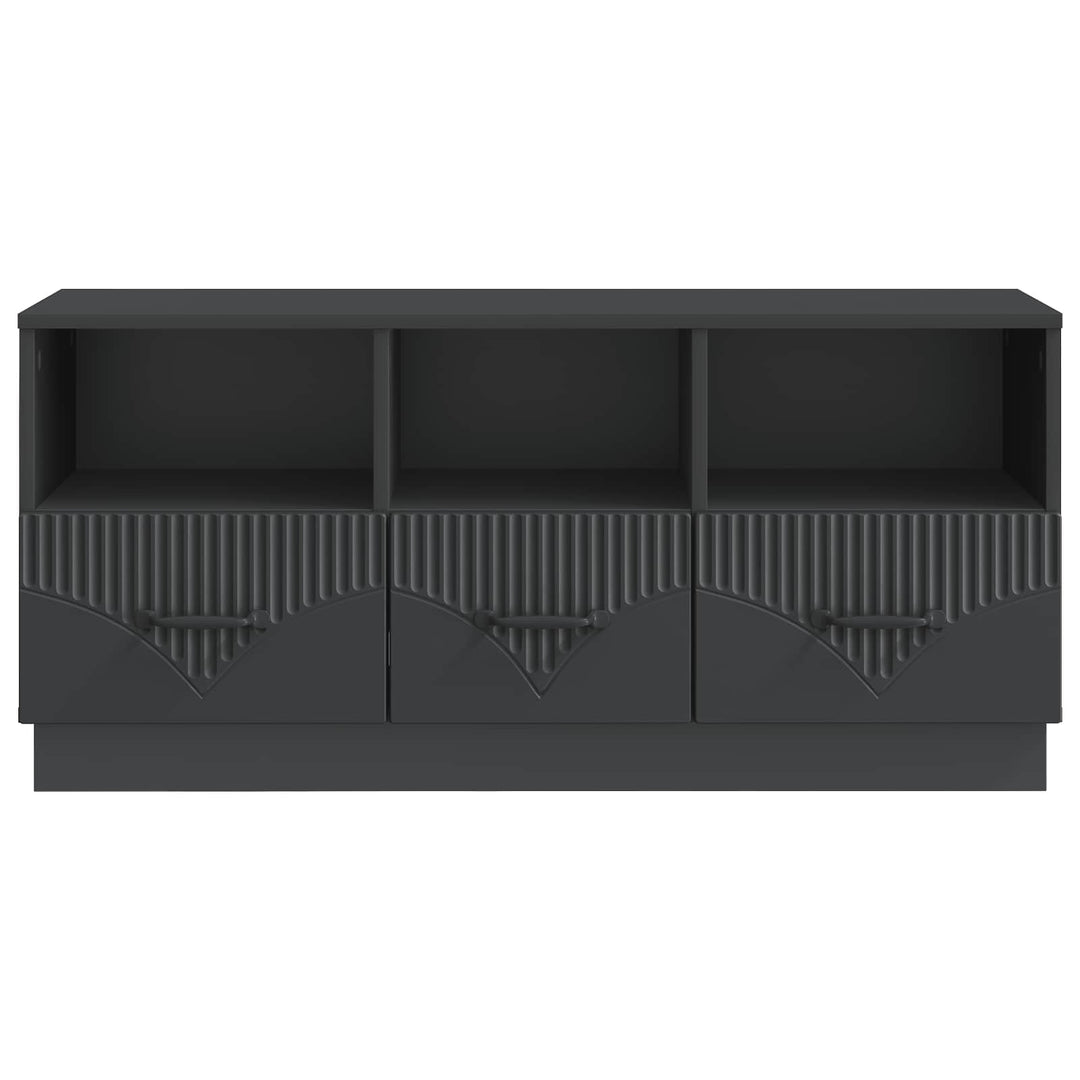 TV-skab med skuffe Sort 102 x 34,5 x 47 cm Konstrueret træ