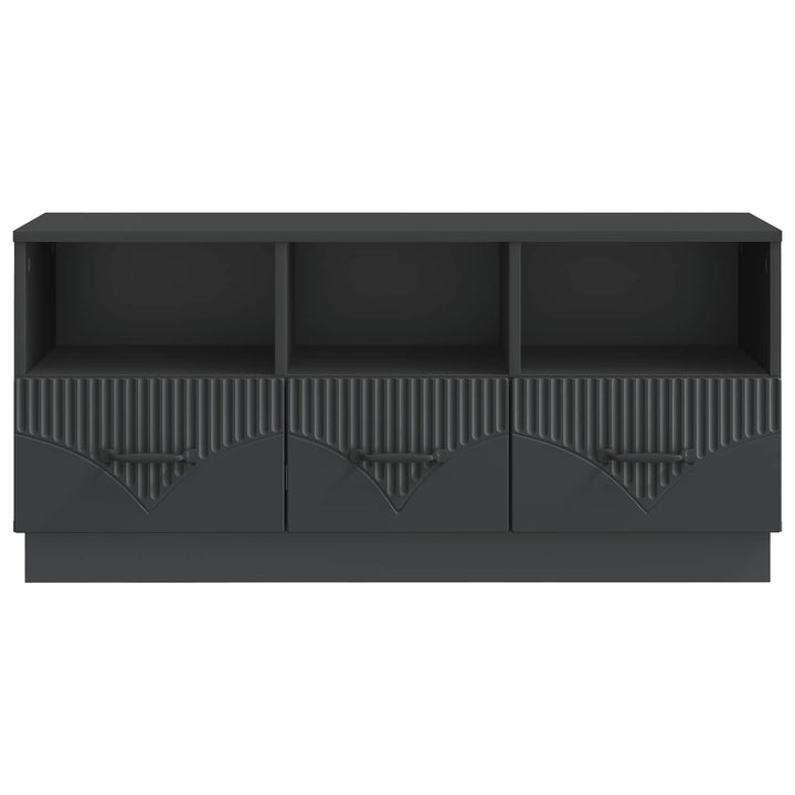 TV-skab med skuffe Sort 102 x 34,5 x 47 cm Konstrueret træ