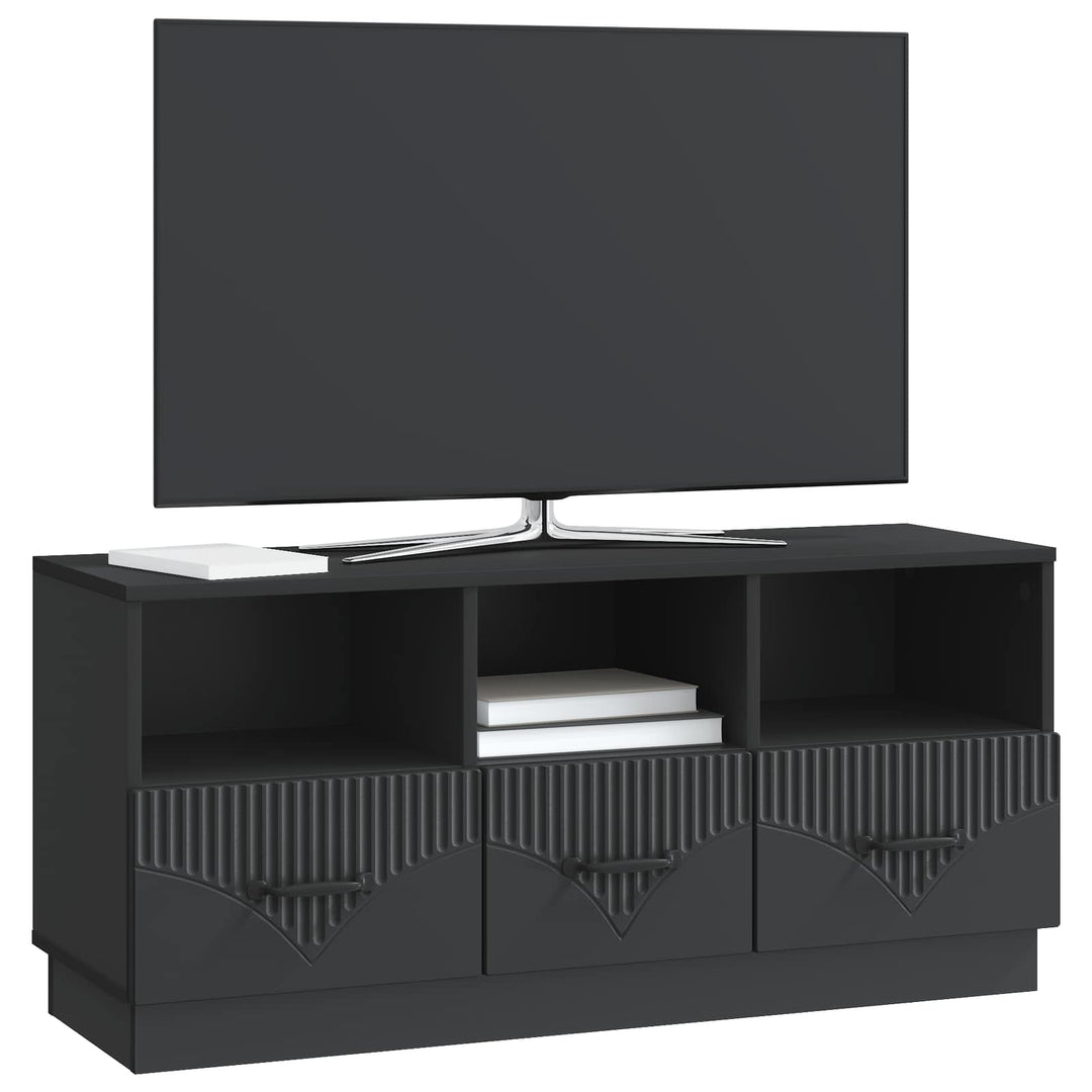 TV-skab med skuffe Sort 102 x 34,5 x 47 cm Konstrueret træ