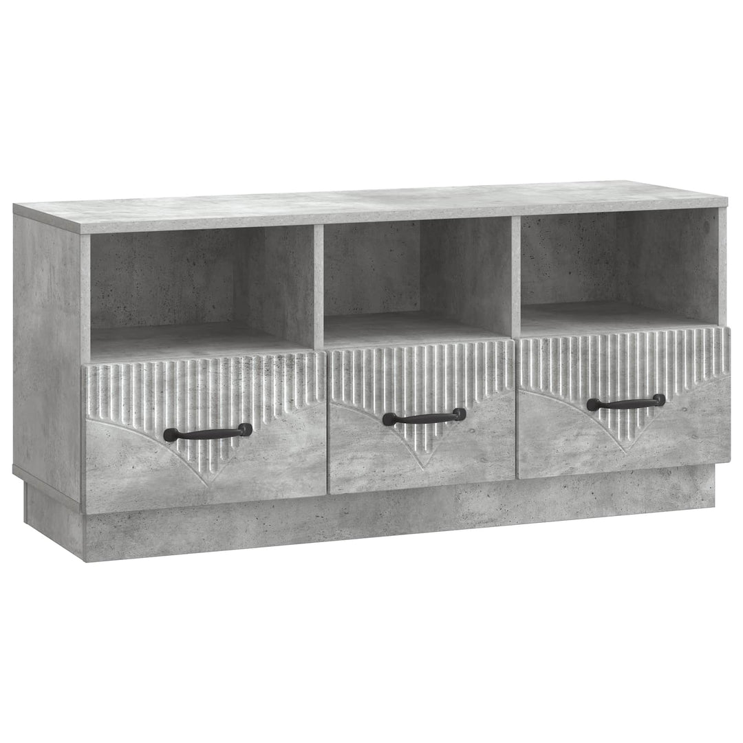 TV-skab med skuffe Betongrå 102 x 34,5 x 47 cm Konstrueret træ