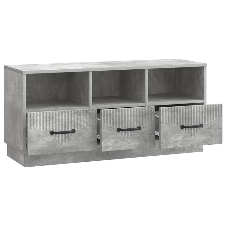 TV-skab med skuffe Betongrå 102 x 34,5 x 47 cm Konstrueret træ