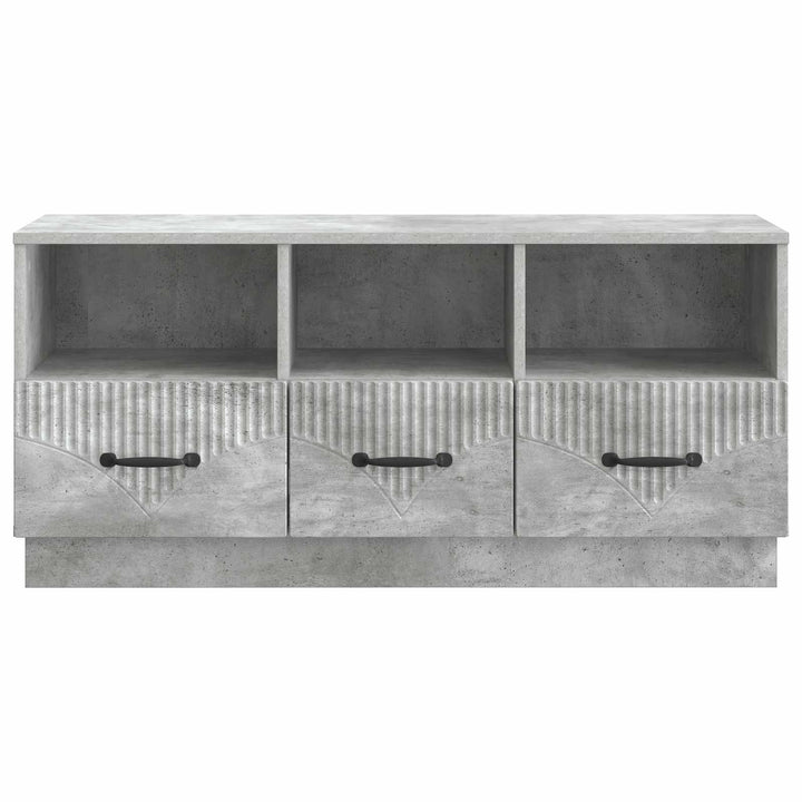 TV-skab med skuffe Betongrå 102 x 34,5 x 47 cm Konstrueret træ