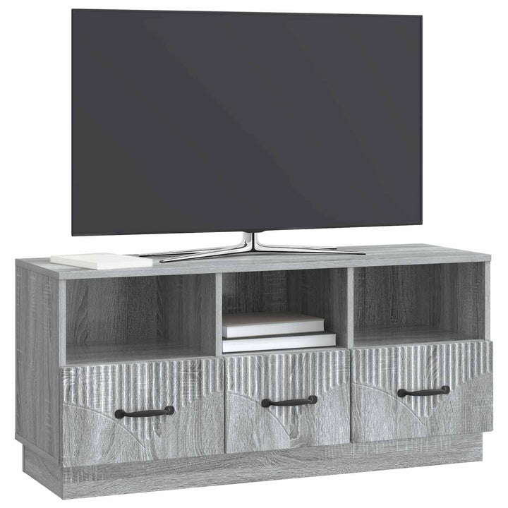 TV-skab Grå sonoma-eg 102 x 34,5 x 47 cm Konstrueret træ