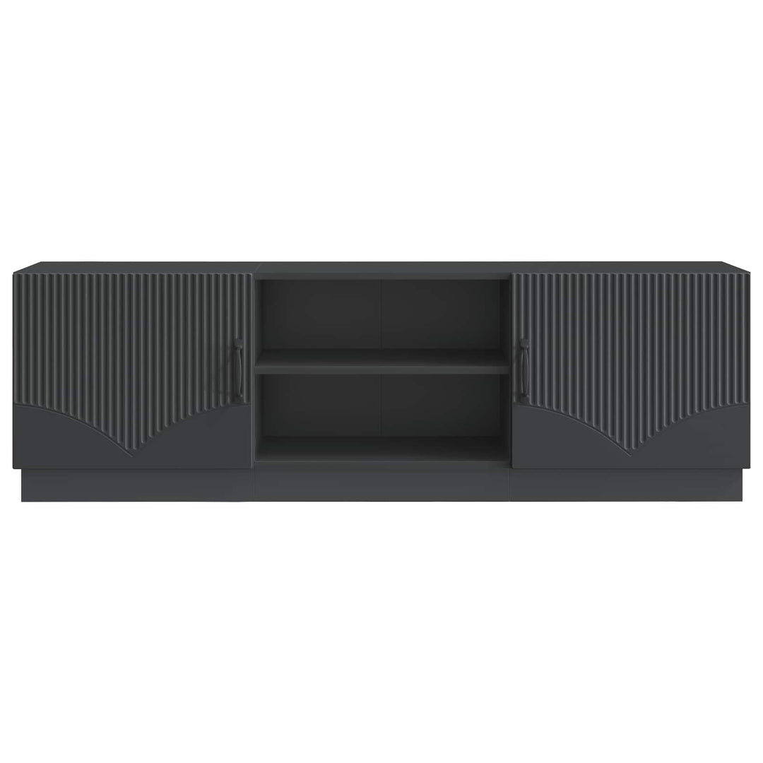 TV-skab Sort 150 x 31 x 47 cm Konstrueret træ