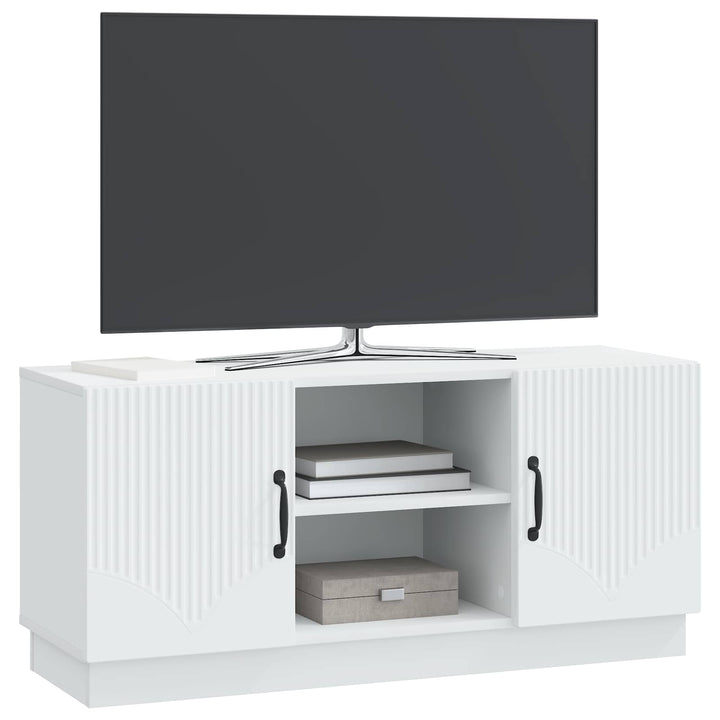 TV-skab Hvid 102 x 34,5 x 47 cm Konstrueret træ