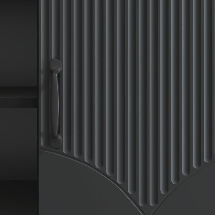 TV-skab Sort 102 x 34,5 x 47 cm Konstrueret træ