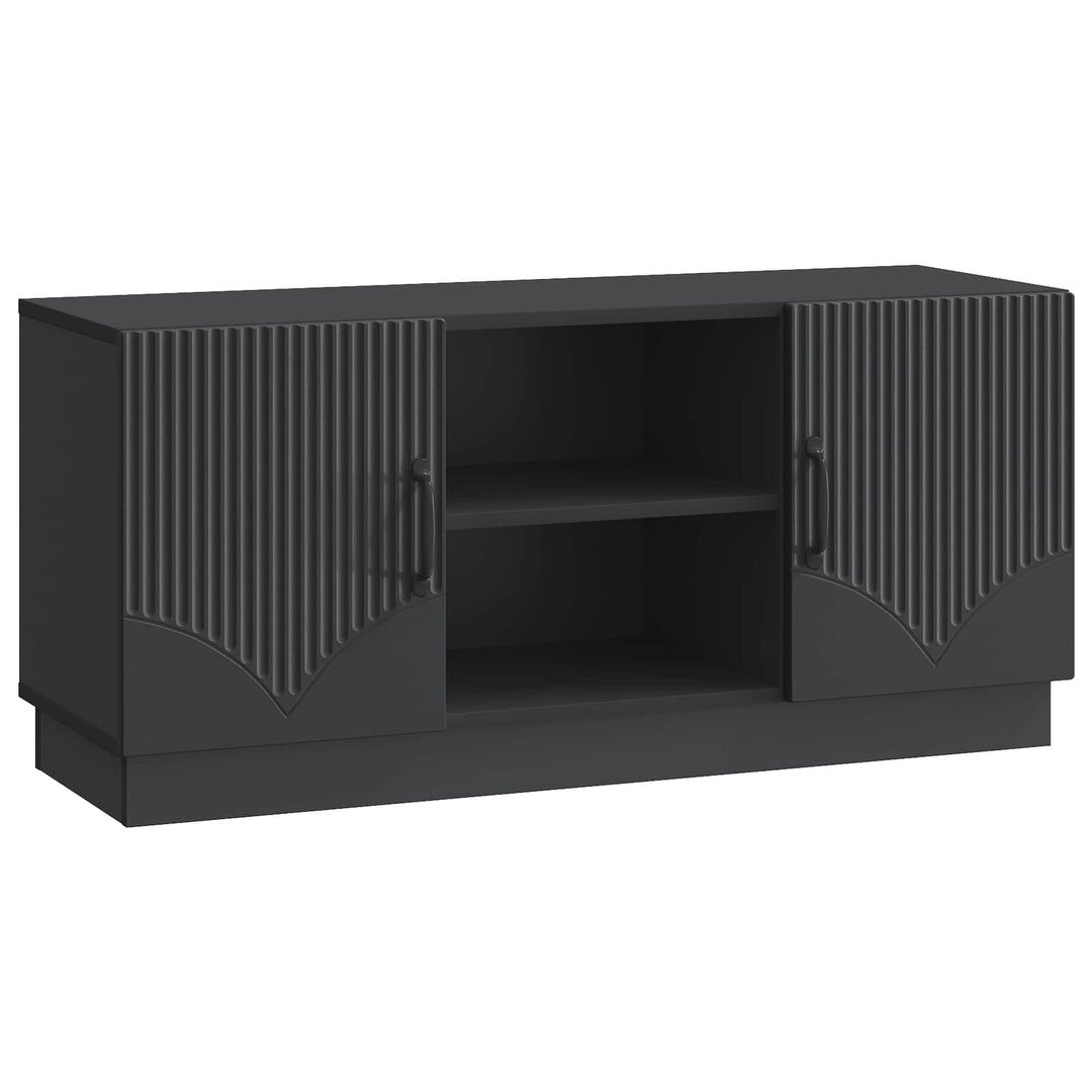 TV-skab Sort 102 x 34,5 x 47 cm Konstrueret træ