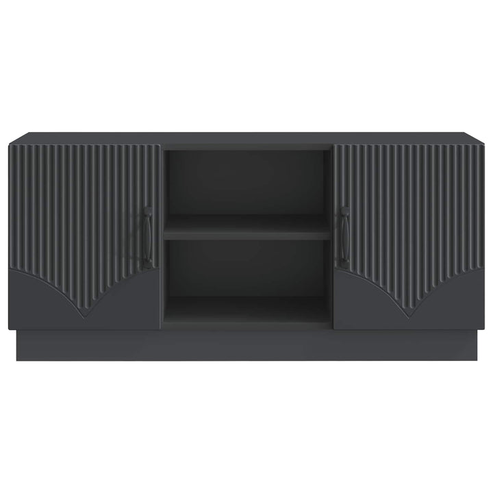TV-skab Sort 102 x 34,5 x 47 cm Konstrueret træ