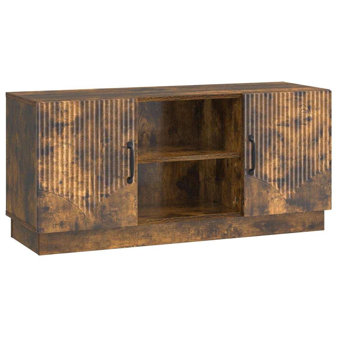 TV-skab 102 x 34,5 x 47 cm Røget eg Konstrueret træ