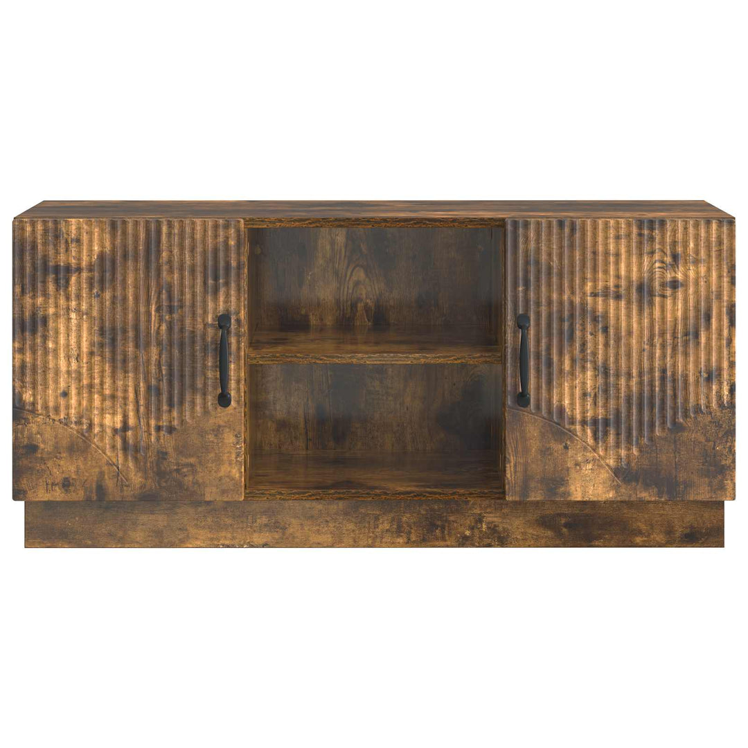 TV-skab 102 x 34,5 x 47 cm Røget eg Konstrueret træ