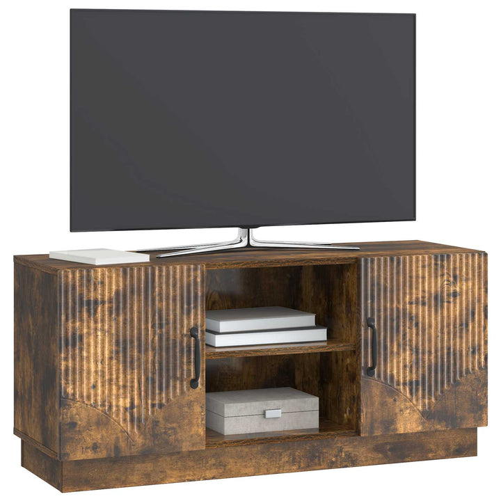 TV-skab 102 x 34,5 x 47 cm Røget eg Konstrueret træ