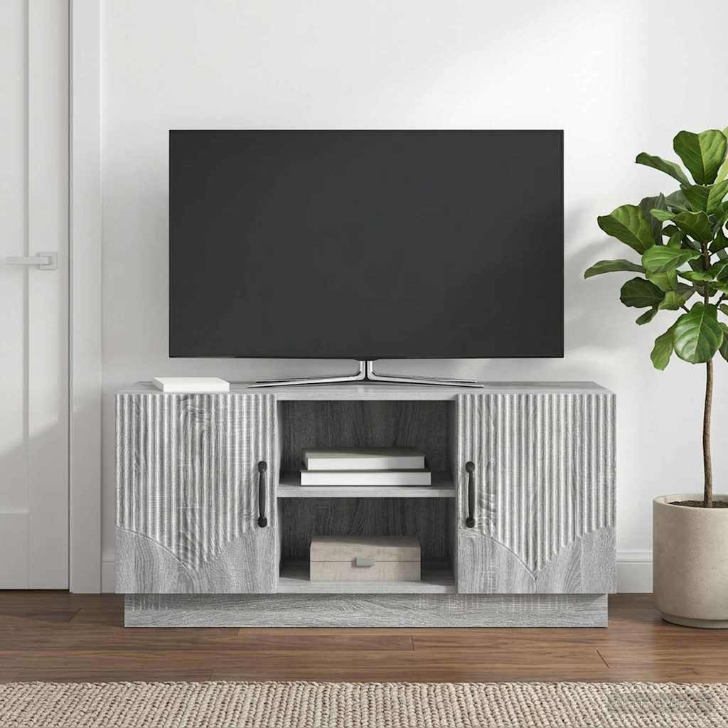 TV-skab 102 x 34,5 x 47 cm Grå sonoma-eg Konstrueret træ