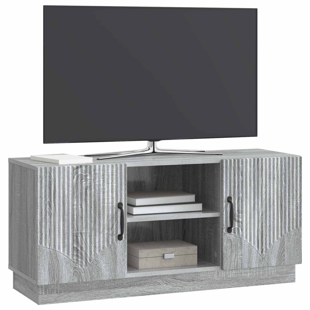 TV-skab 102 x 34,5 x 47 cm Grå sonoma-eg Konstrueret træ