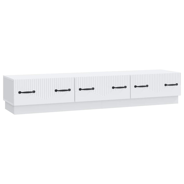 TV-skab med skuffe Hvid 147 x 34,5 x 27 cm Konstrueret træ