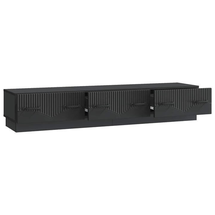 TV-skab med skuffe Sort 147 x 34,5 x 27 cm Konstrueret træ