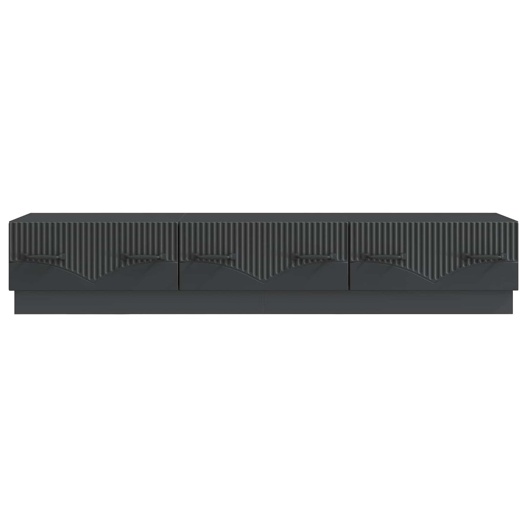 TV-skab med skuffe Sort 147 x 34,5 x 27 cm Konstrueret træ