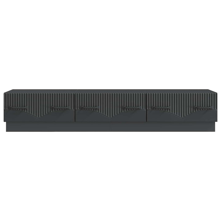 TV-skab med skuffe Sort 147 x 34,5 x 27 cm Konstrueret træ