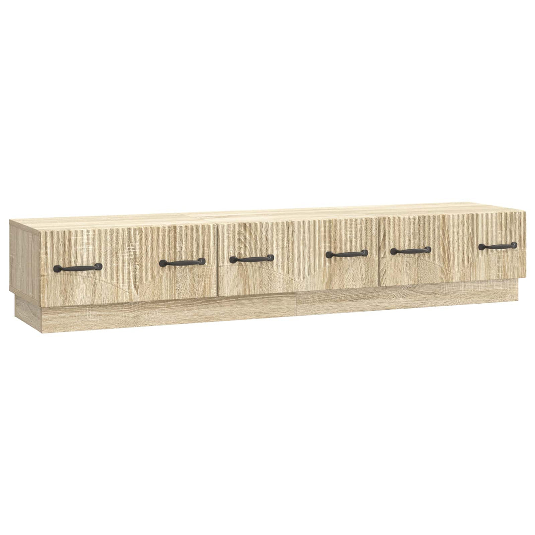 TV-skab med skuffe Sonoma-eg 147 x 34,5 x 27 cm Konstrueret træ