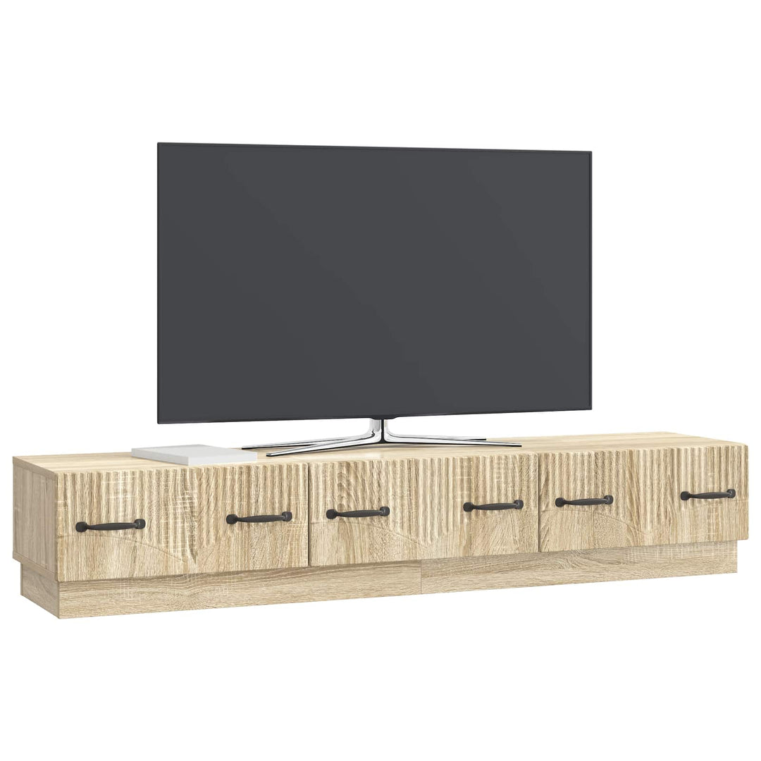 TV-skab med skuffe Sonoma-eg 147 x 34,5 x 27 cm Konstrueret træ