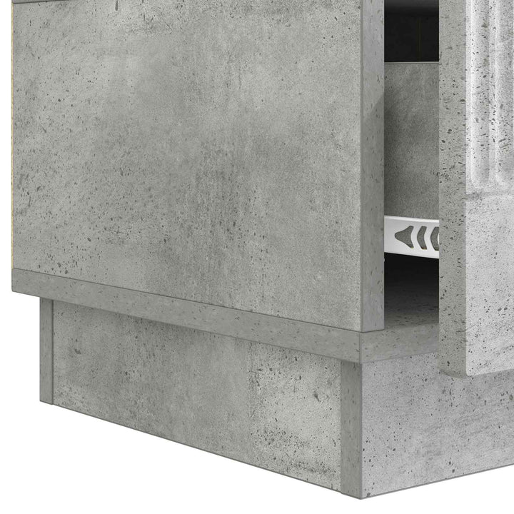 TV-skab med skuffe Betongrå 147 x 34,5 x 27 cm Konstrueret træ