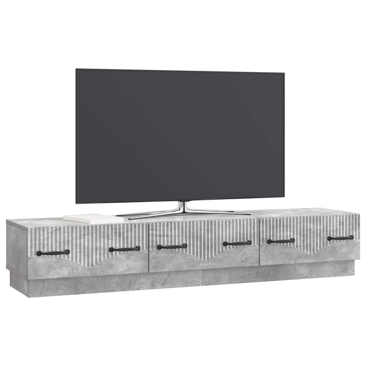 TV-skab med skuffe Betongrå 147 x 34,5 x 27 cm Konstrueret træ
