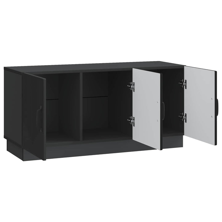 TV-skab Sort 99 x 34,5 x 47 cm Konstrueret træ