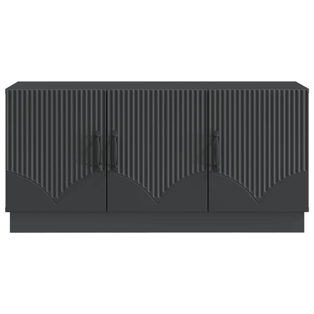 TV-skab Sort 99 x 34,5 x 47 cm Konstrueret træ
