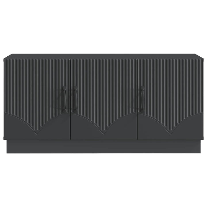 TV-skab Sort 99 x 34,5 x 47 cm Konstrueret træ