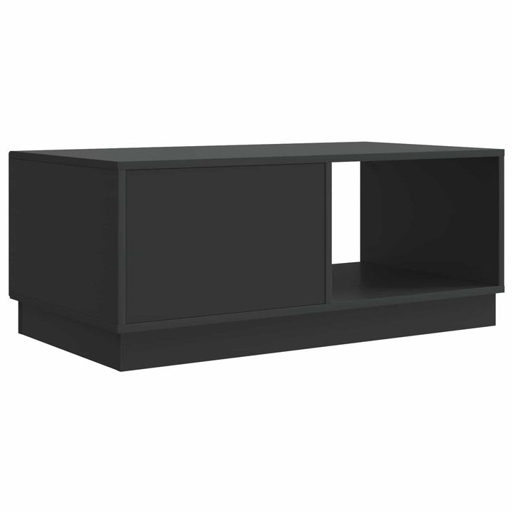Sofabord Sort 90 x 50 x 37 cm Konstrueret træ