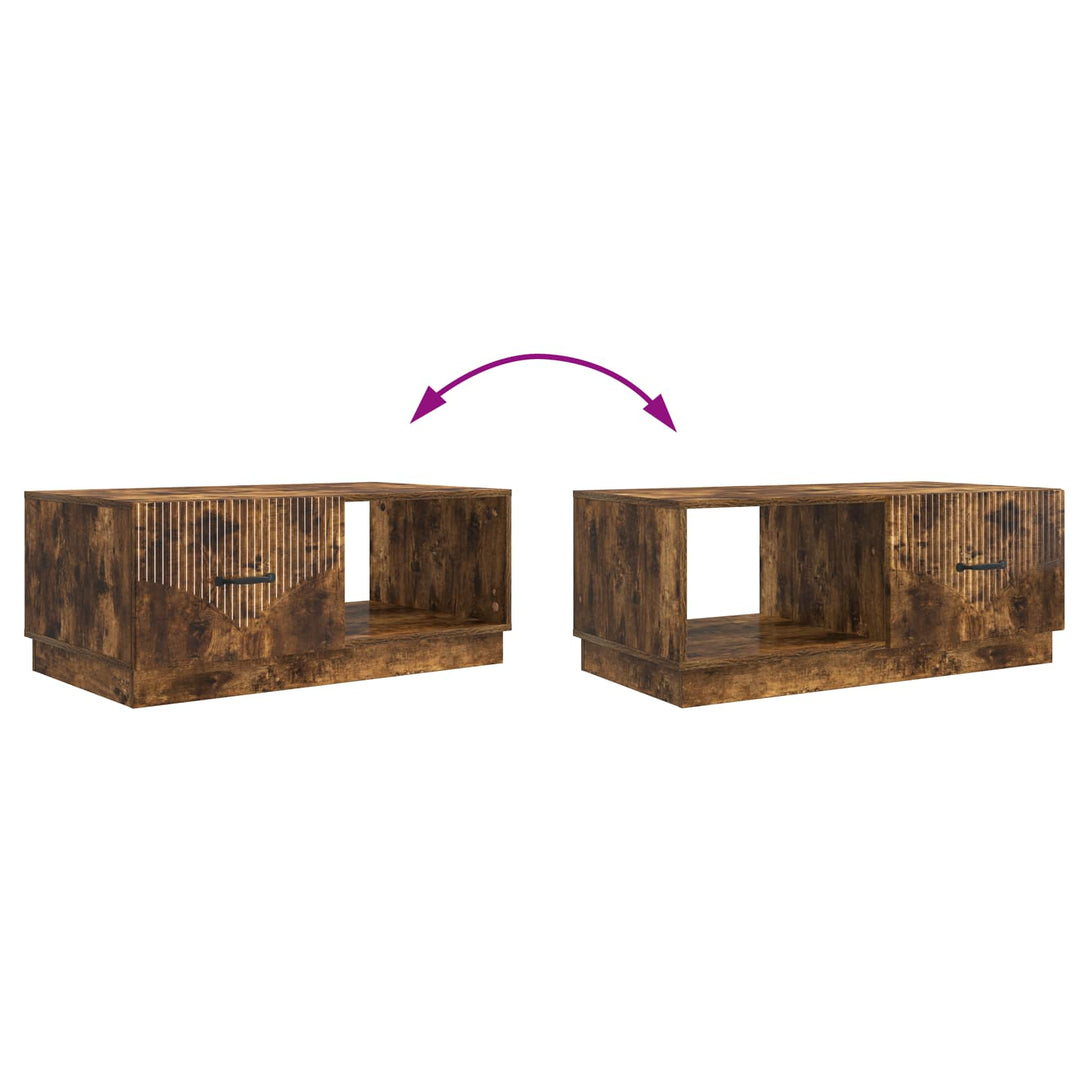 Sofabord Røget eg 90 x 50 x 37 cm Konstrueret træ