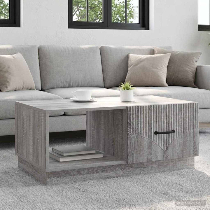 Sofabord Grå sonoma-eg 90 x 50 x 37 cm Konstrueret træ