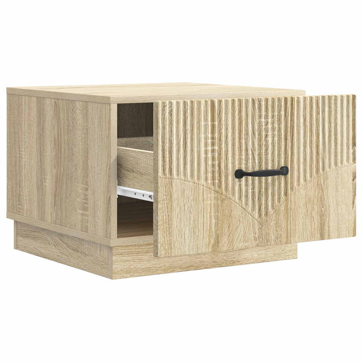 Sofabord med skuffe Sonoma-eg 49 x 50 x 37 cm Konstrueret træ