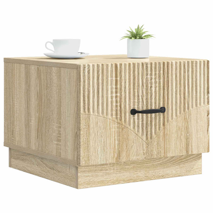Sofabord med skuffe Sonoma-eg 49 x 50 x 37 cm Konstrueret træ