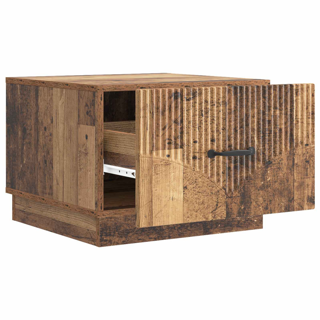 Sofabord med skuffe Gammelt træ 49 x 50 x 37 cm Konstrueret træ