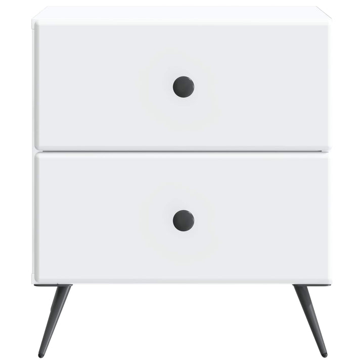 Natskab med skuffe Hvid 43 x 34,5 x 47,5 cm Konstrueret træ