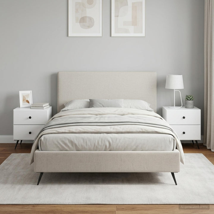 Natskab 2 pcs Hvid 43 x 34,5 x 47,5 cm Konstrueret træ
