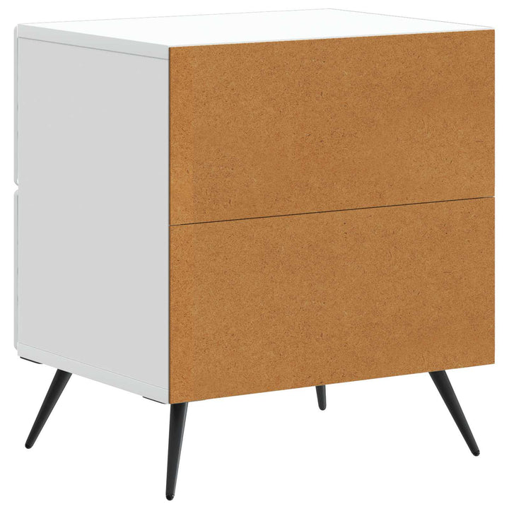 Natskab 2 pcs Hvid 43 x 34,5 x 47,5 cm Konstrueret træ