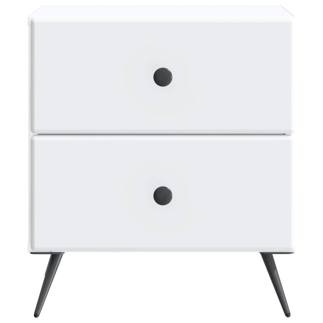 Natskab 2 pcs Hvid 43 x 34,5 x 47,5 cm Konstrueret træ