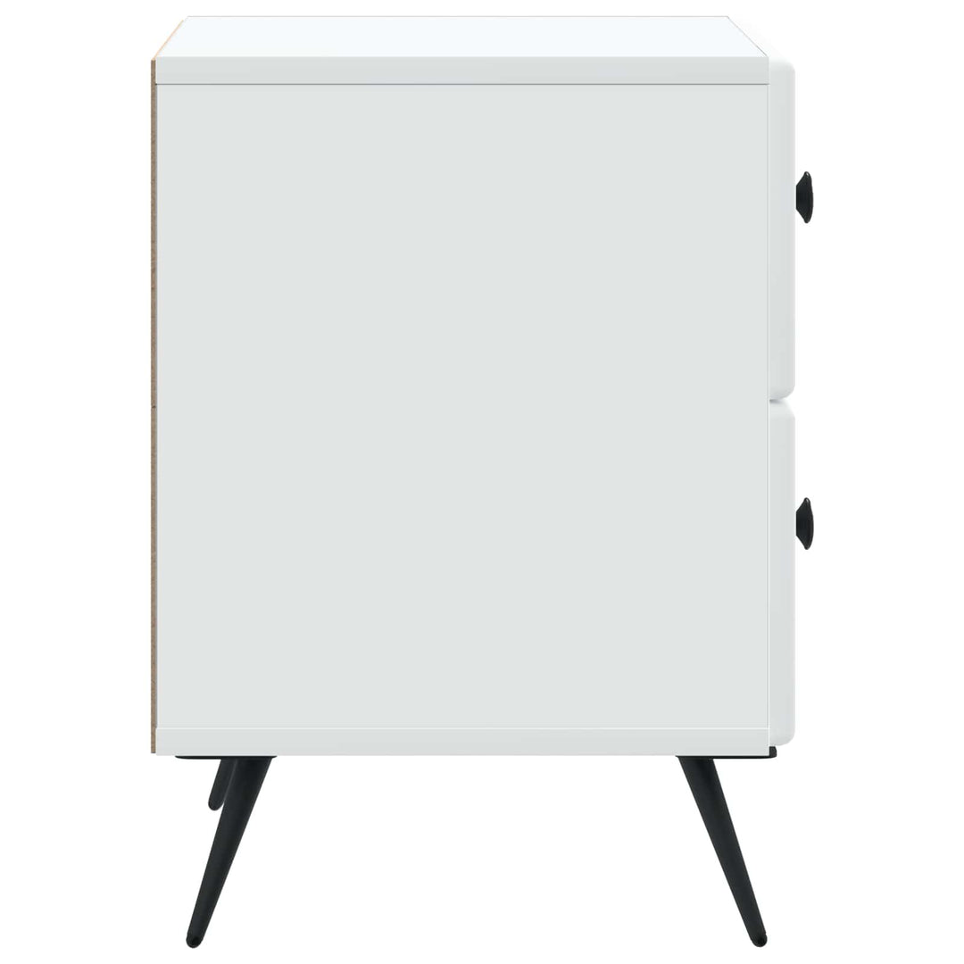 Natskab 2 pcs Hvid 43 x 34,5 x 47,5 cm Konstrueret træ