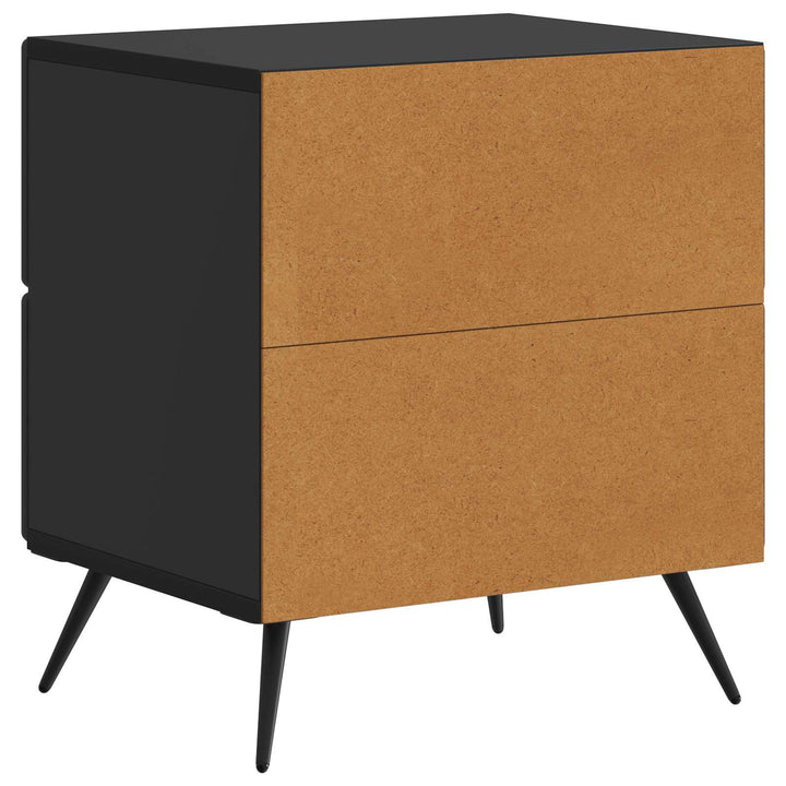 Natskab 2 pcs Sort 43 x 34,5 x 47,5 cm Konstrueret træ
