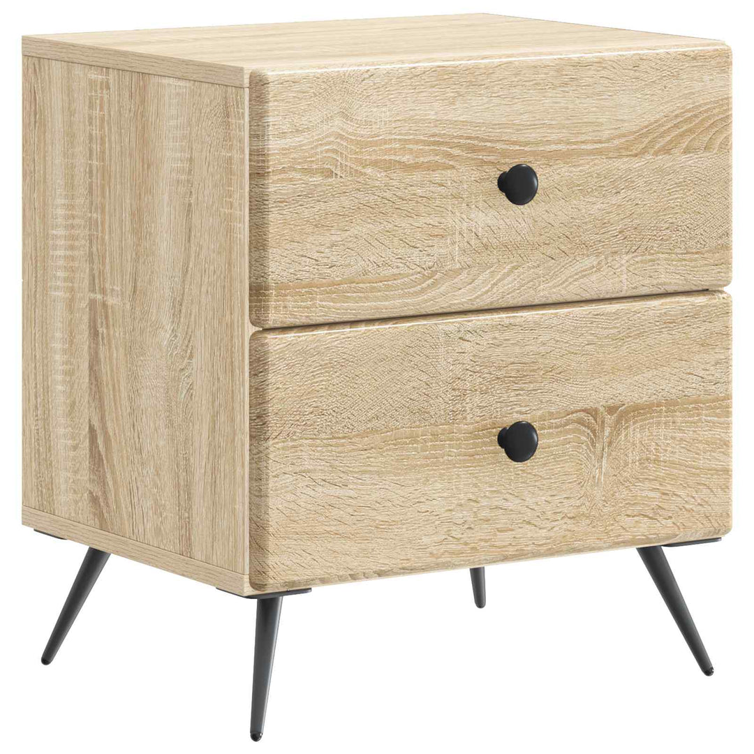 Natskab 2 pcs Sonoma-eg 43 x 34,5 x 47,5 cm Konstrueret træ