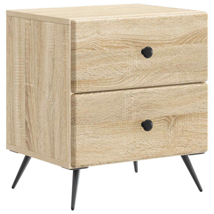 Natskab 2 pcs Sonoma-eg 43 x 34,5 x 47,5 cm Konstrueret træ