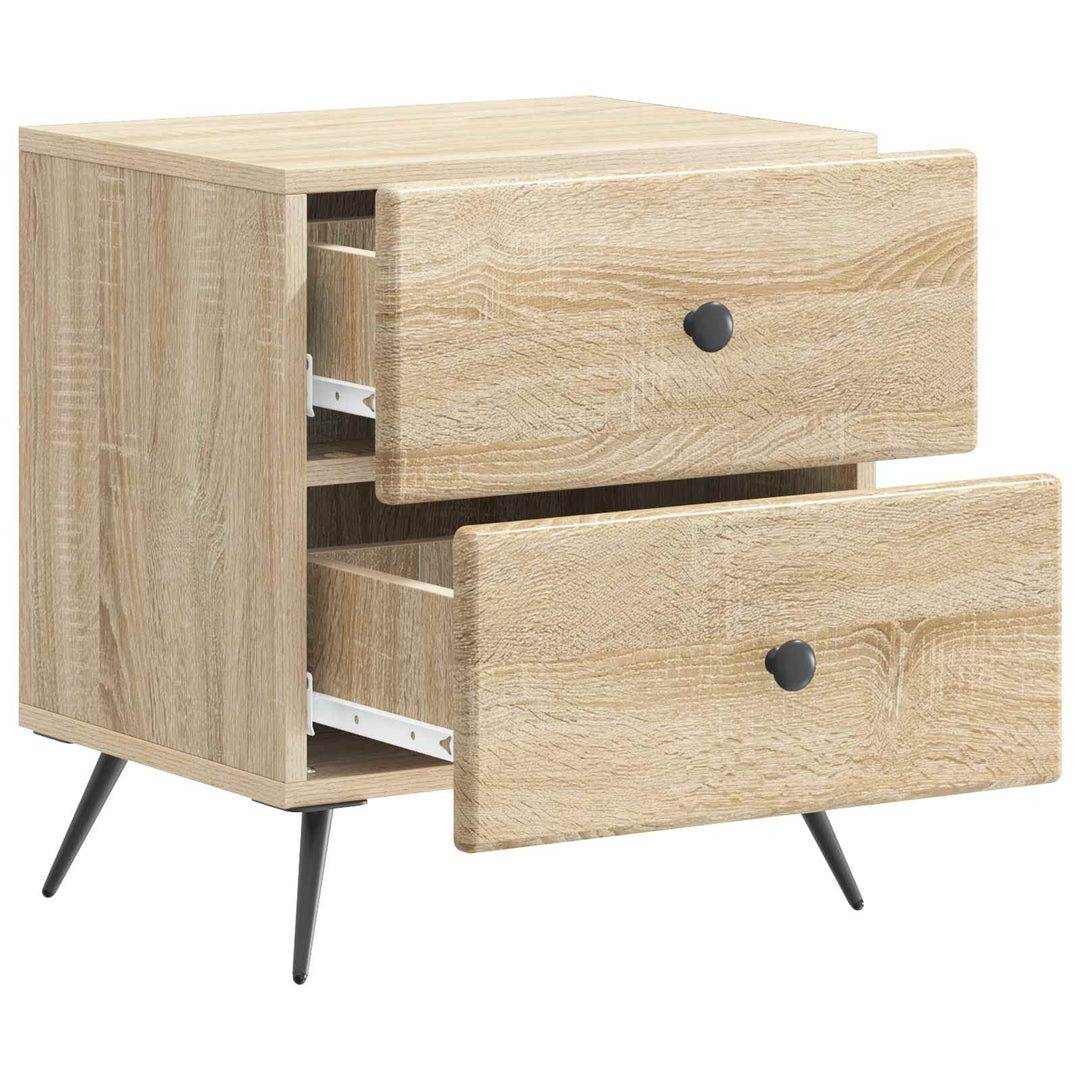 Natskab 2 pcs Sonoma-eg 43 x 34,5 x 47,5 cm Konstrueret træ