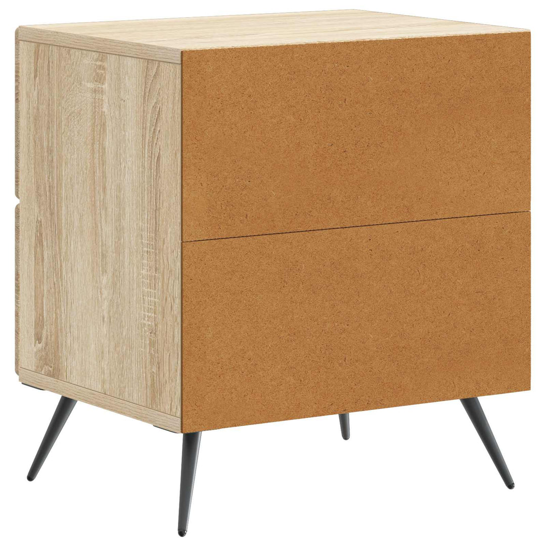 Natskab 2 pcs Sonoma-eg 43 x 34,5 x 47,5 cm Konstrueret træ